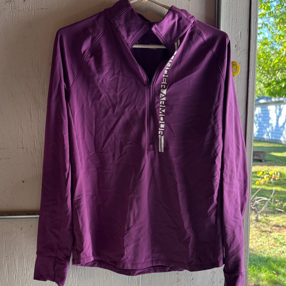 Under Armour Women's Purple Quarter-Zip Sweatshirt
